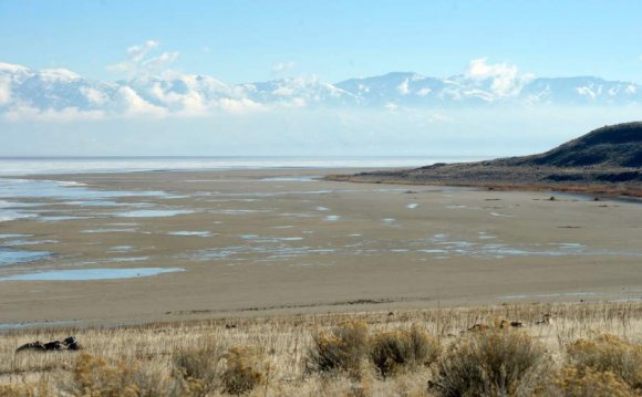 Great Salt Lake at near-record