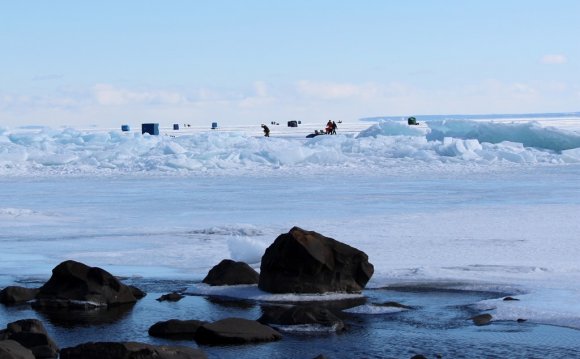 Ice Fishing Lake Superior