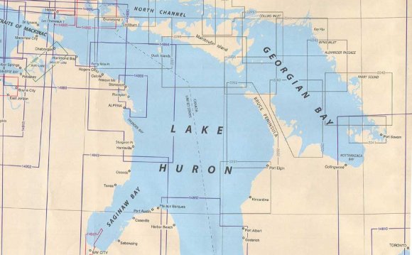 Chart index for Lake Huron