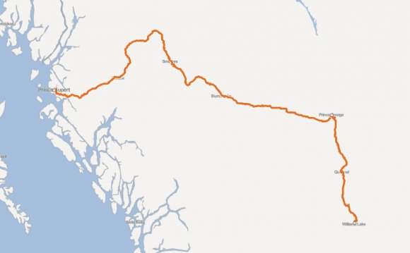 Prince Rupert to Williams Lake