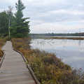 A boardwalk along Wakeley Lake.