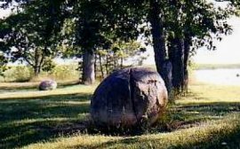 A Concretion on Lake Huron shore, under the tree at Kettle Point