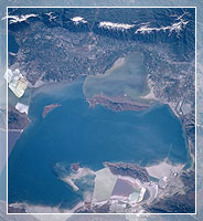 Aerial view of the Great Salt Lake