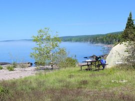 camping at bay furnace munising michigan