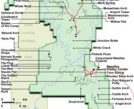 Canyonlands NP & Glen Canyon - Map