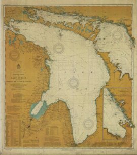 General Chart of Lake Huron including Georgian Bay and North Channel. 1908