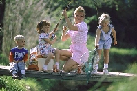 Kids Fishing with Mom