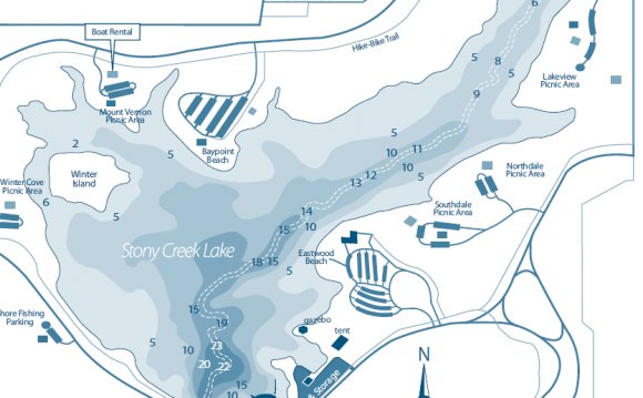 Lake Huron depth Chart