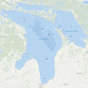 map of Lake Huron