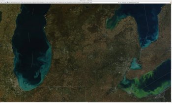 MODIS true color and false color images