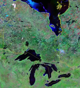 Ontario satellite photo