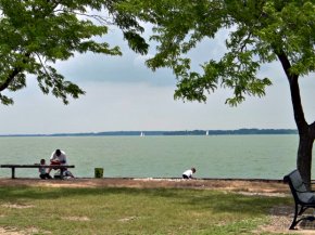 Sandusky Bay overlooking Lake Erie Islands