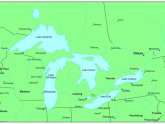 Five Great Lakes in Michigan