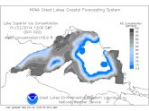 Ice cover on Lake Superior