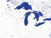 Satellite view of the Great Lakes