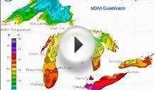 Digital Map of the Great Lakes Surface Water Temperature