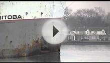 Great Lakes Freighter Manitoba. Detroit, Michigan