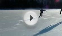 Ice skating on Lake Ahmic, Magnetawan Ontario February 2009