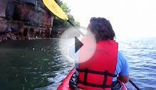 kayaking sea caves - lake superior