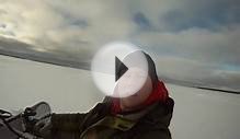 Kiteboarding on the frozen Lake Huron