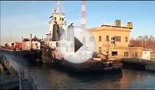 Tug MICHIGAN & barge GREAT LAKES on Welland Canal