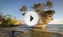 Turnip Rock – a Rocky Remote Islet on Lake Huron, USA HD